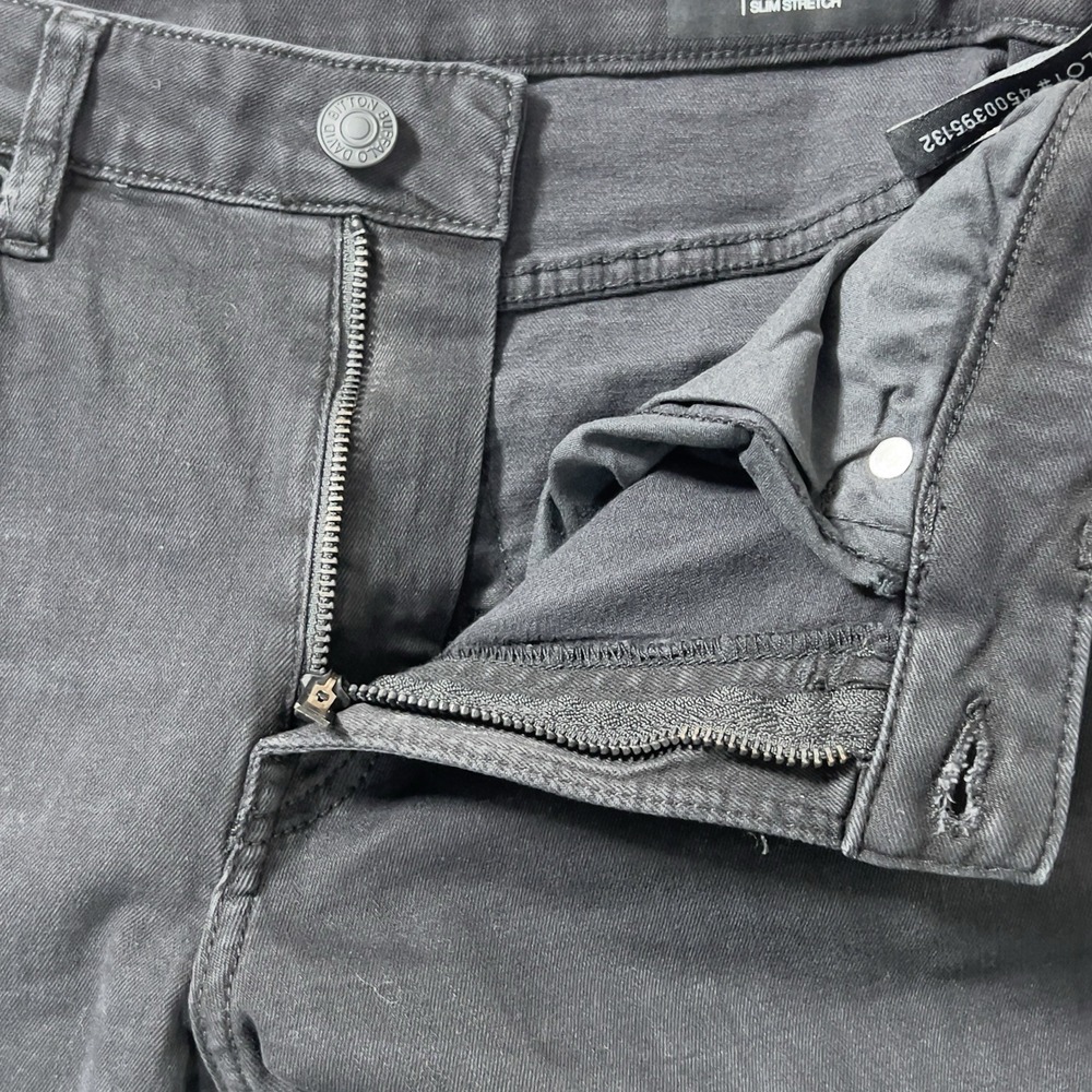 Buffalo David Bitton Jeans Ash-X Slim Stretch Mens Sz 33x34 Black Rinse NWT - Picture 7 of 13